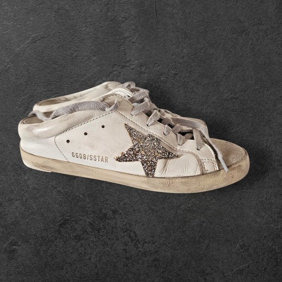 Golden Goose Shoes - GOLDEN GOOSE Super-Star Sabot Leather White StreetwearMule Sneaker sz 37 US 6.5